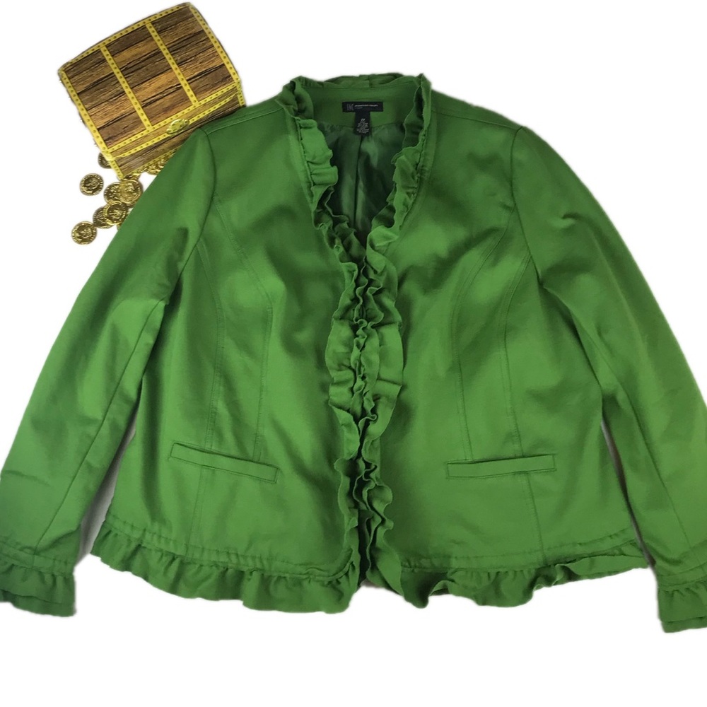 INC International Concepts Ruffled Jacket Size 2X